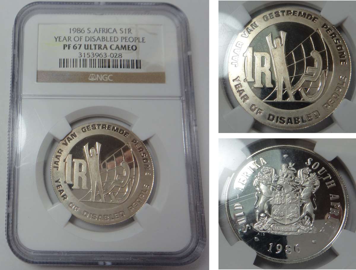 RSA Silver R1 1986 (YODP) NGC PF 67 Ultra Cameo