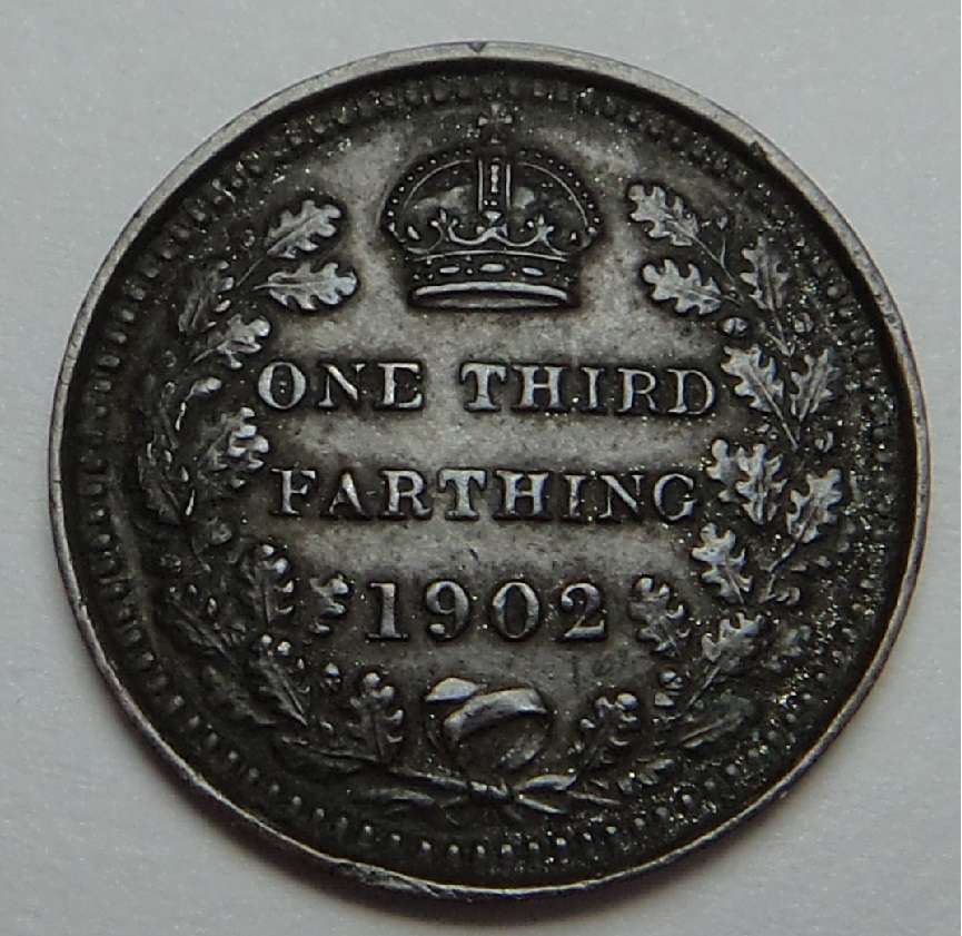 Great Britain: One Third Farthing of King Edward VII (1902)