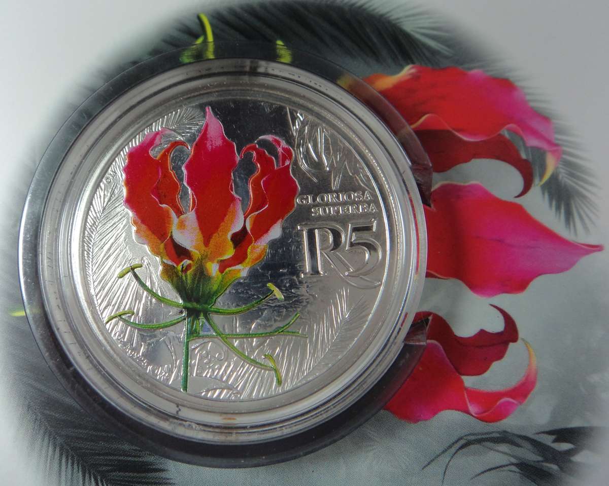 African Flame Lily Sterling Silver R5 2019 (1 Oz Silver)