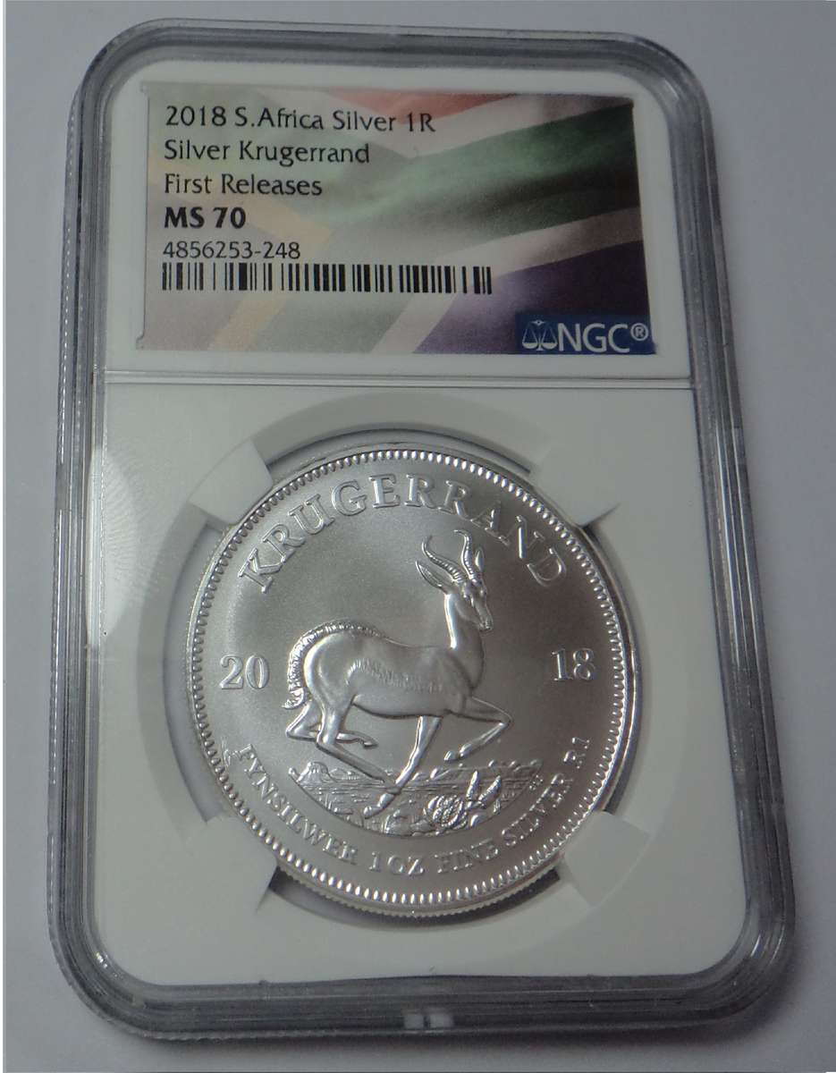 Silver Krugerrand 2018 NGC MS 70 First Releases