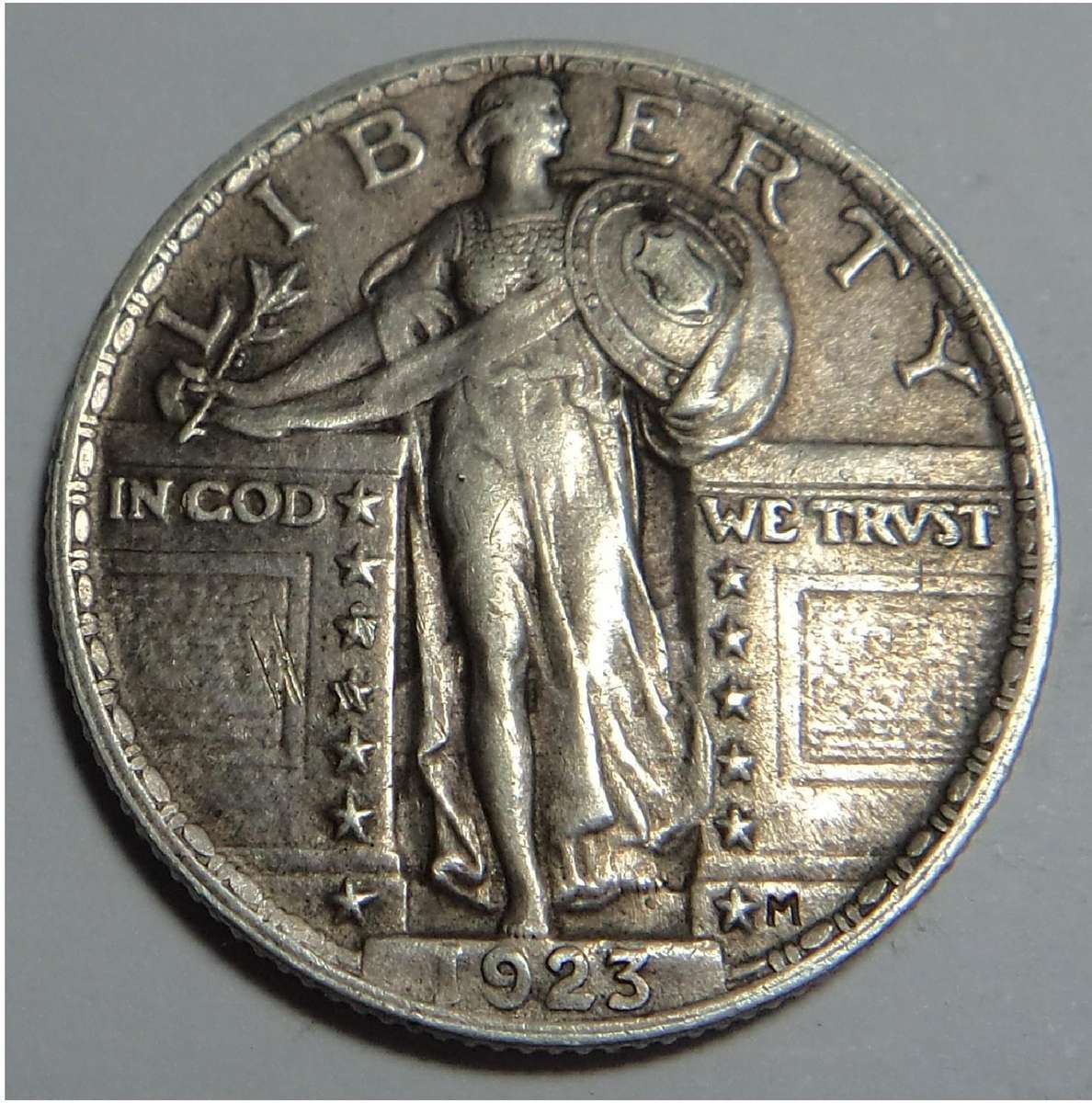 USA: Standing Liberty 1923 Quarter Dollar