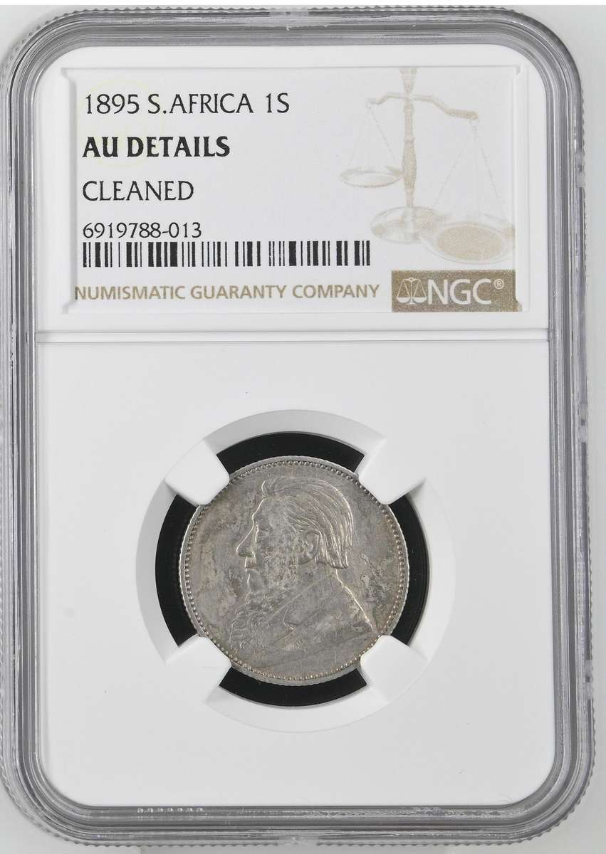 Paul Kruger ZAR Shilling 1895: NGC AU Details