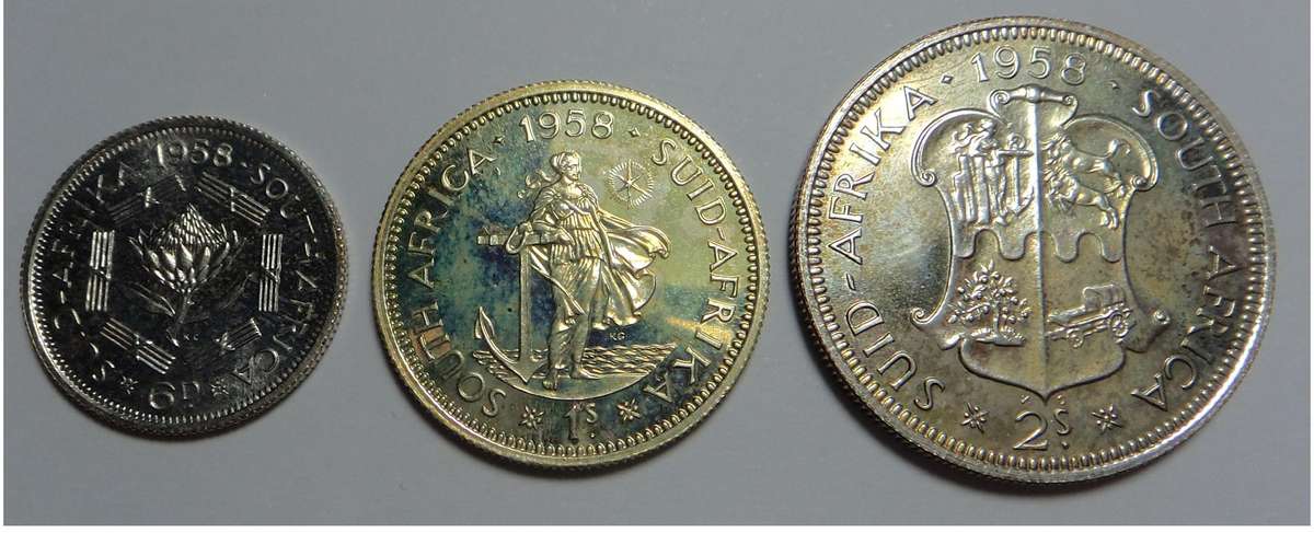 Union of South Africa: Partial Silver Proof Set of 1958