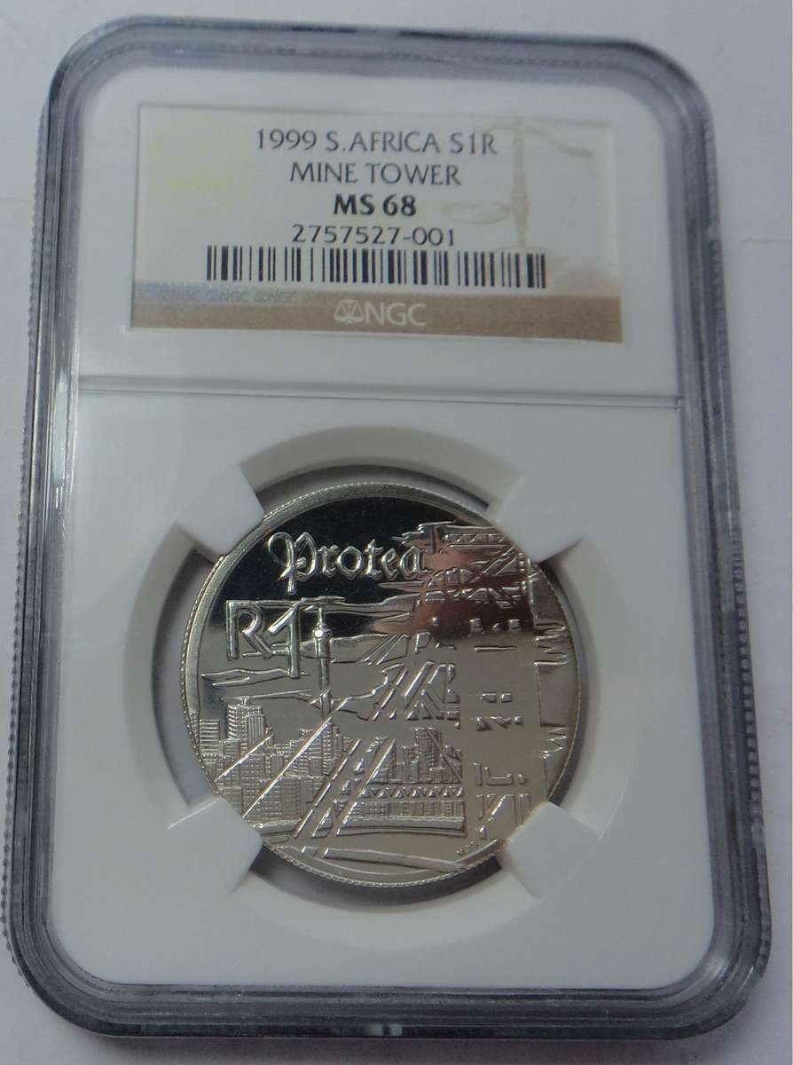 1999 Silver R1 (Mine Tower) NGC MS 68 (Pop 2)