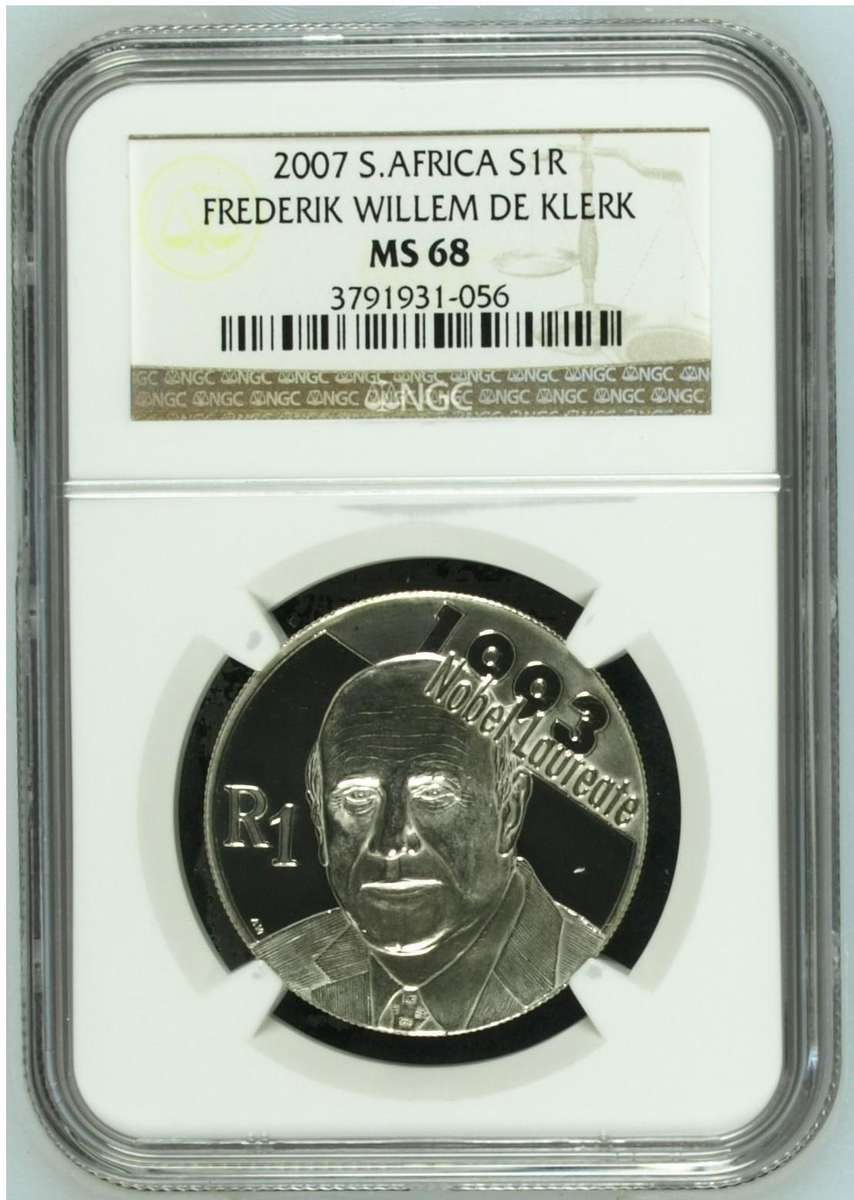 2007 Silver R1 (De Klerk) NGC MS 68 (Pop 2)