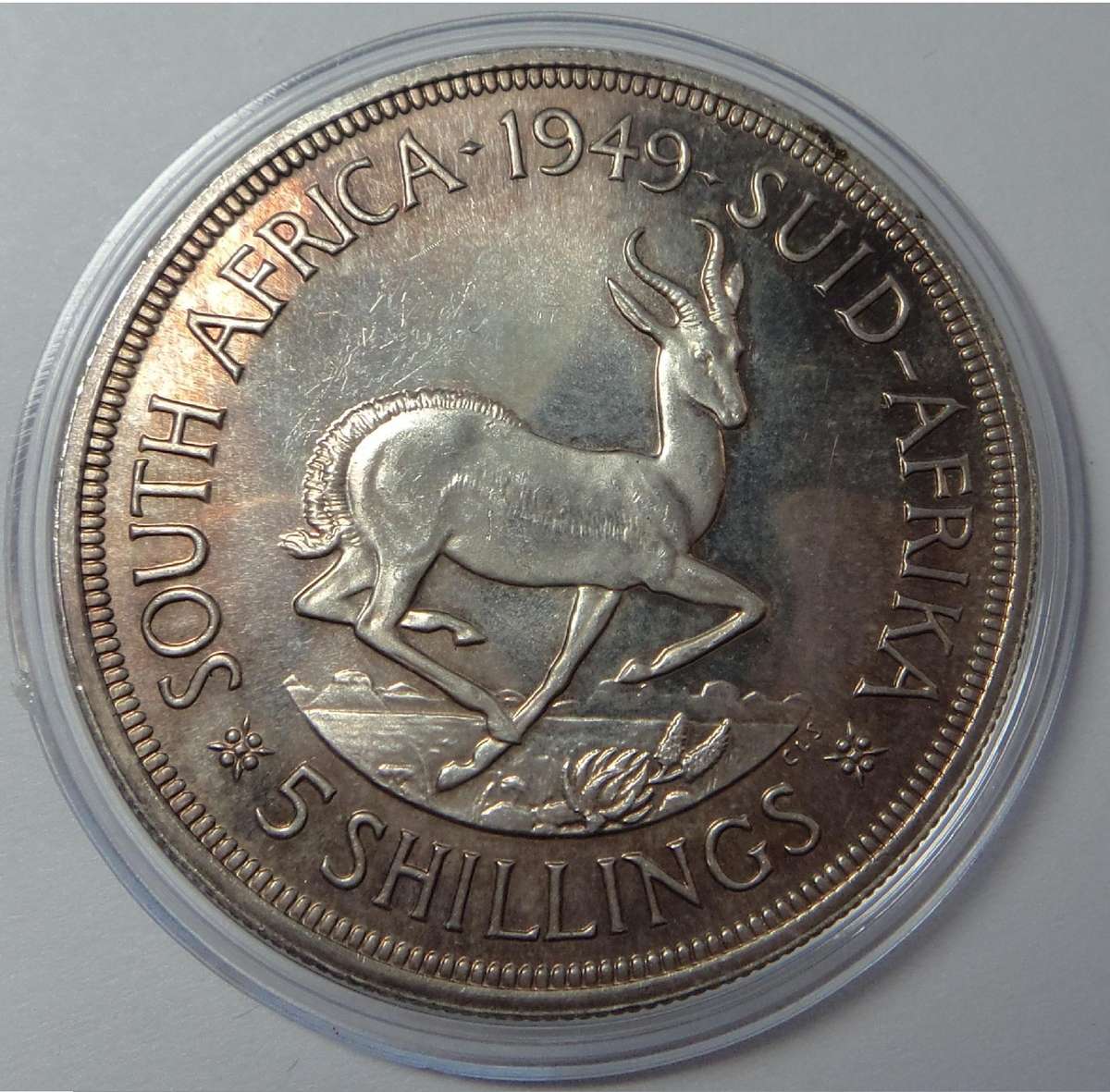 Union of SA: Proof (5/-) Crown of 1949