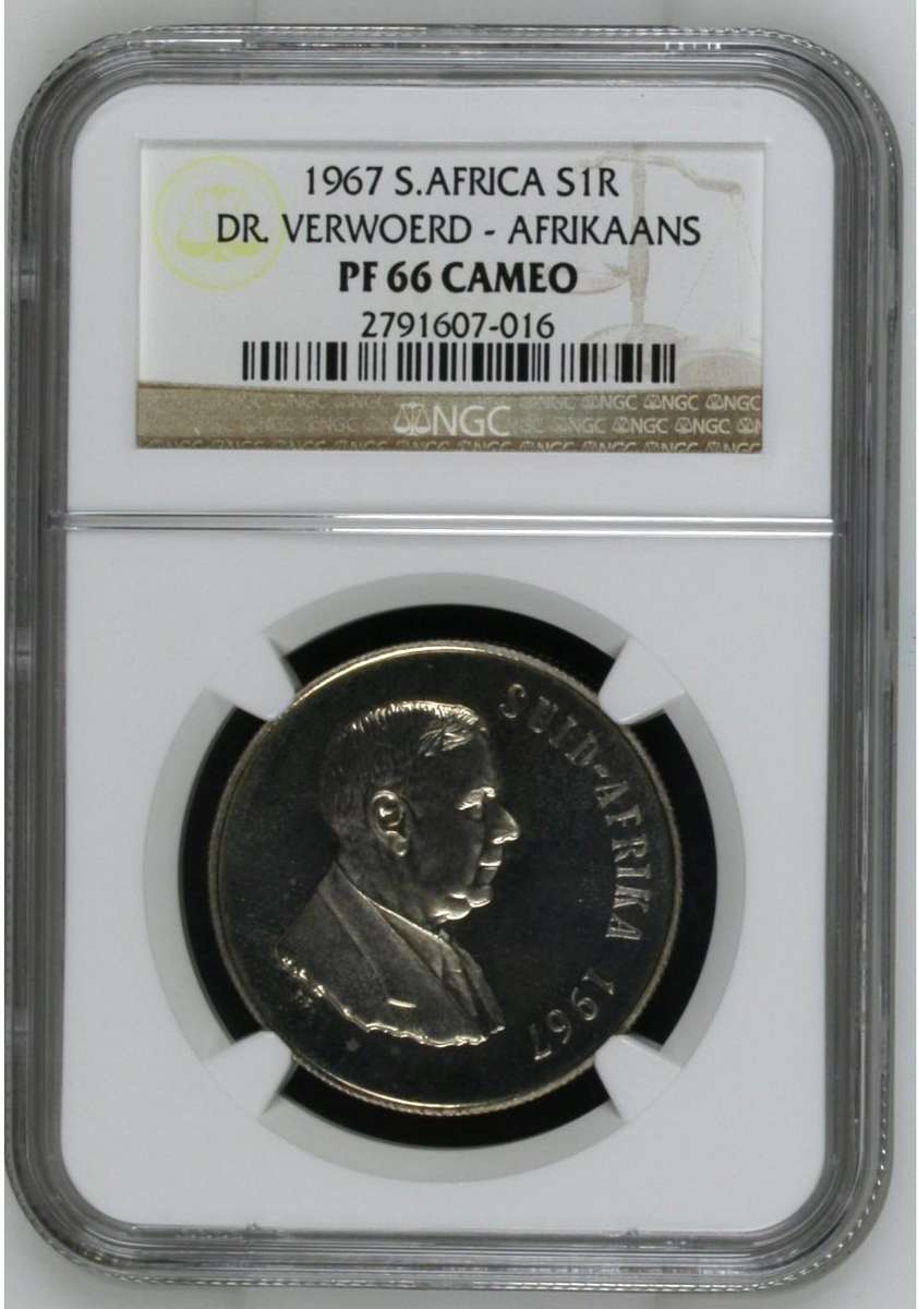 RSA Silver R1 1967 (Afr.) NGC PF66 Cameo