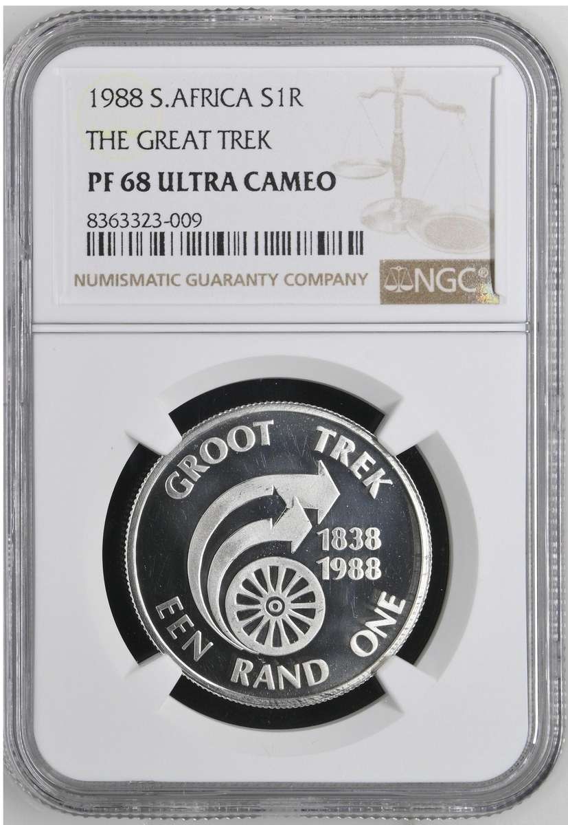 RSA Silver R1 1988 (Great Trek) NGC PF68 Ultra Cameo