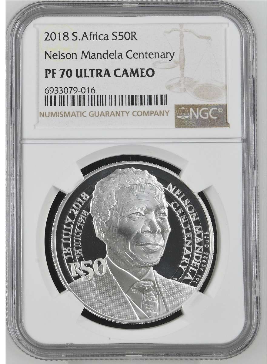 Silver R50 of 2018 (Mandela Centenary) NGC PF70 Ultra Cameo