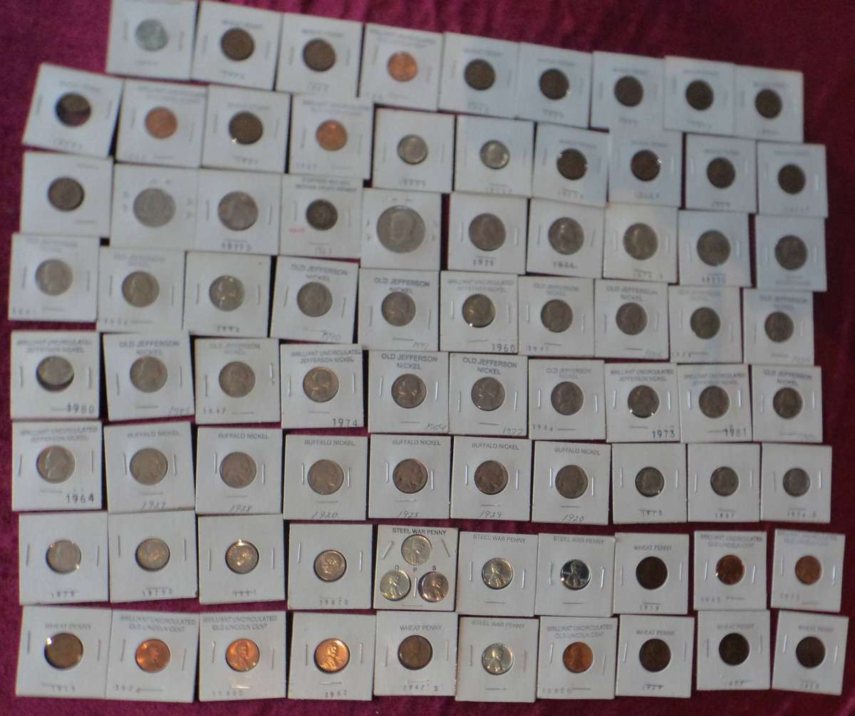 Large Collection of US Coins in Coin Flips