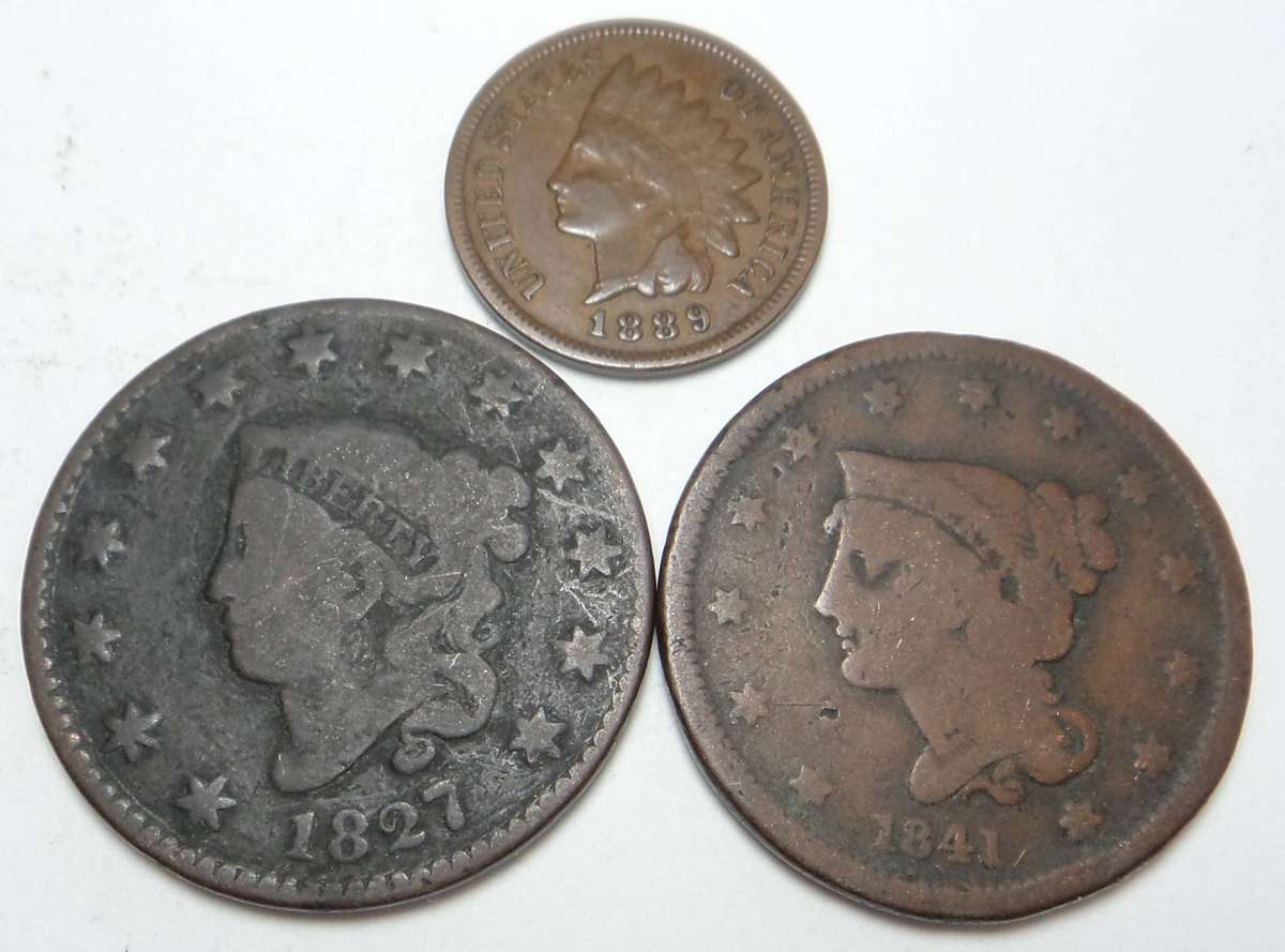 Collection of old USA One Cent Pieces