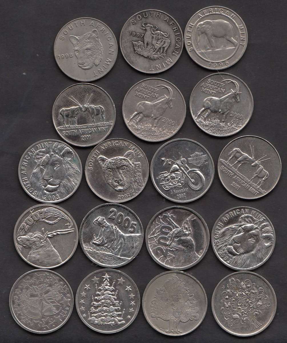 Collection of Coin World (SA Mint) Tokens