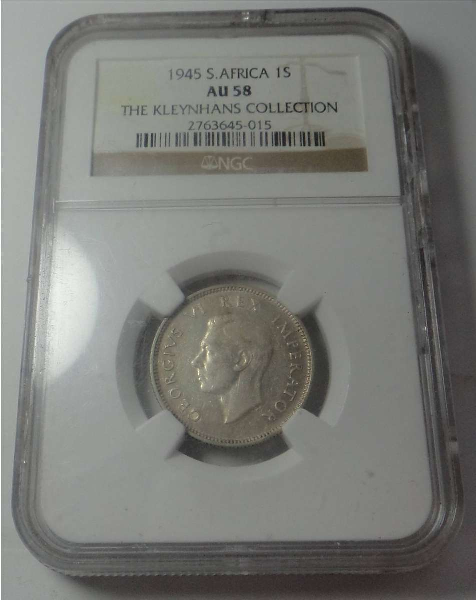 Union of SA: Shilling 1945, NGC AU 58