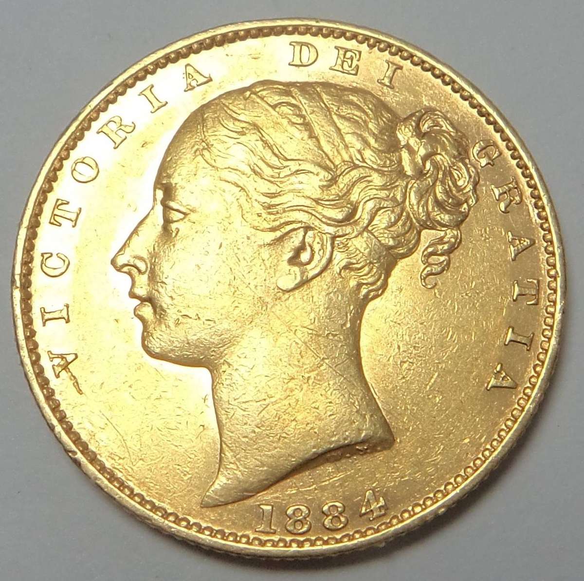 Gold Victorian Sovereign (Melbourne Mint) 1884