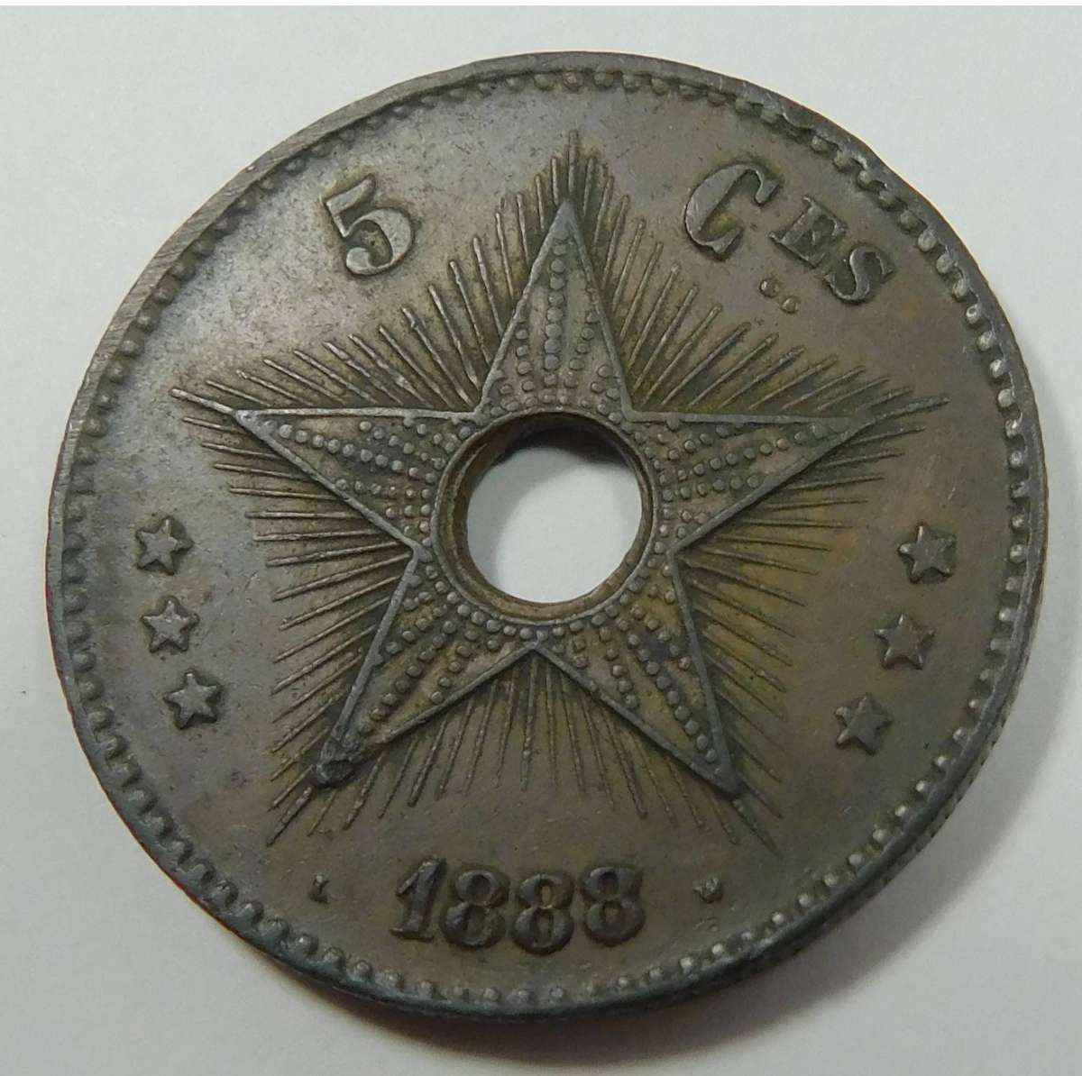 Congo Free State 5 Centimes 1888