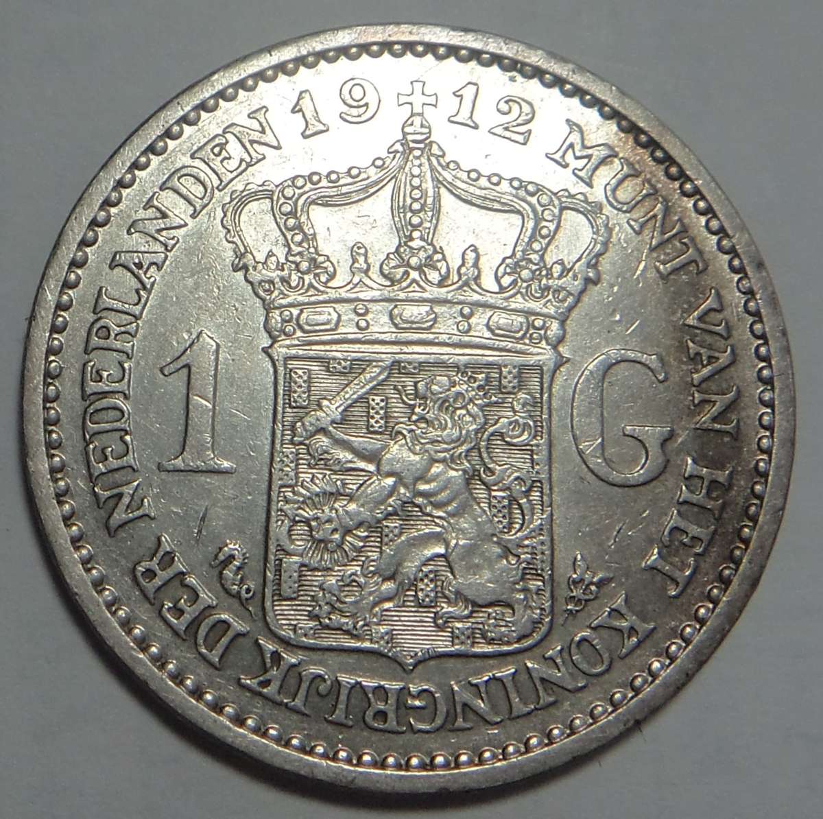 Netherlands: Silver Gulden of 1912 (Wilhelmina)