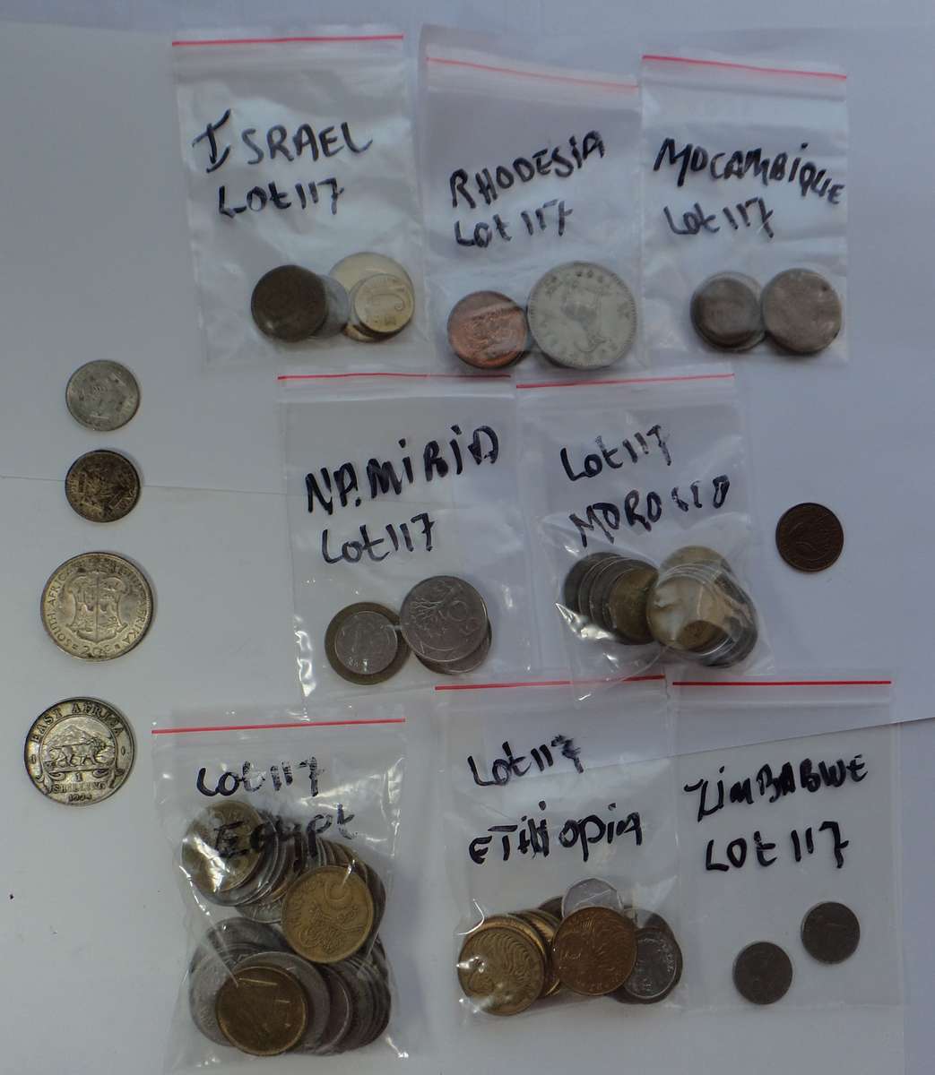 Collection of Coins from Africa & Israel incl. Silver