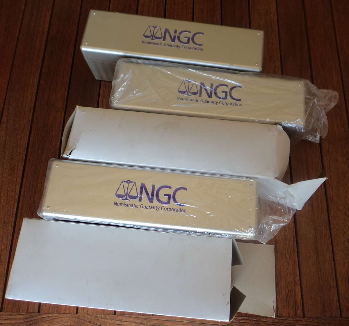 Three NGC Coin Holders for Slabbed Coins