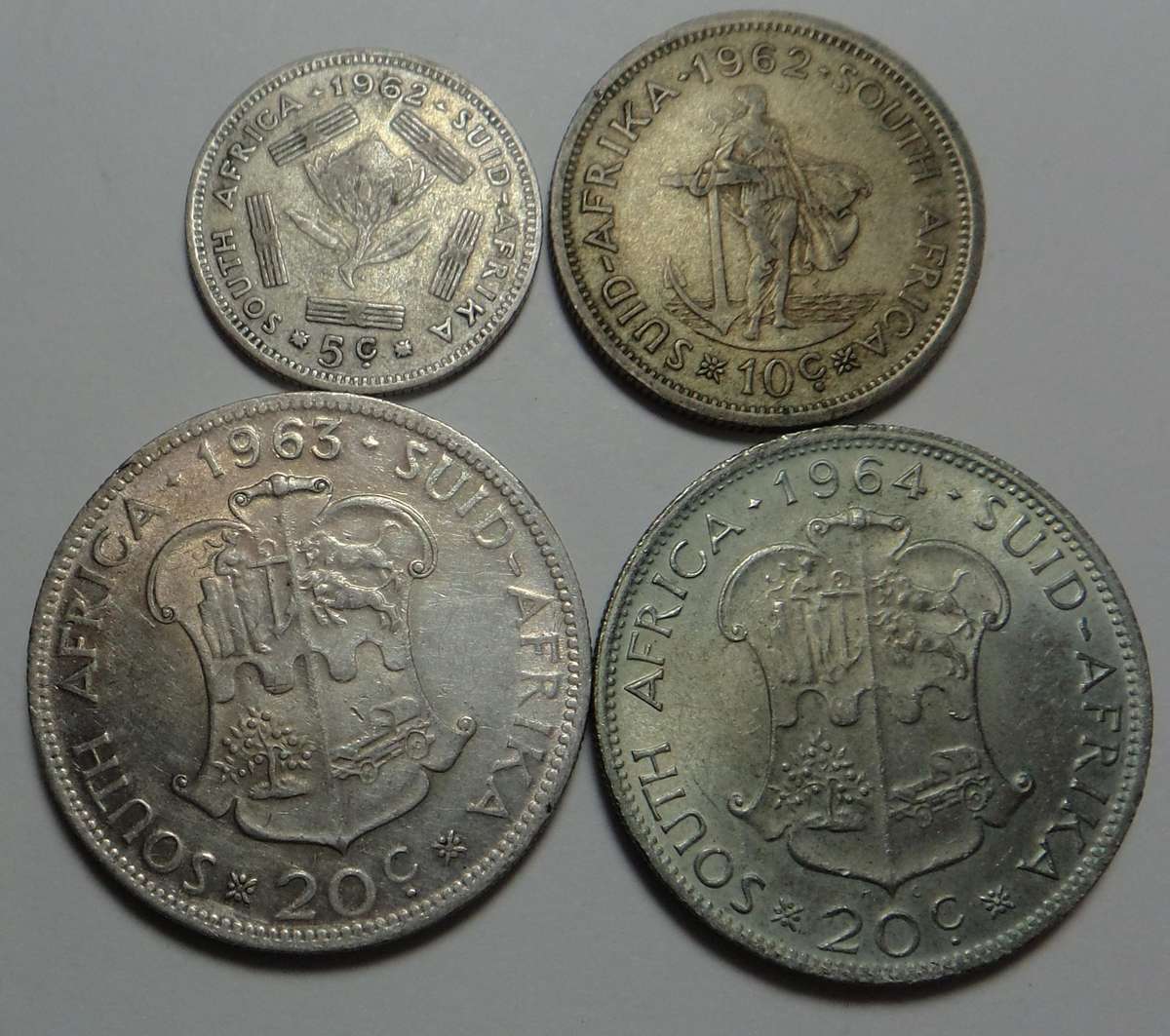 RSA First Decimal lot of 4 Silver Coins