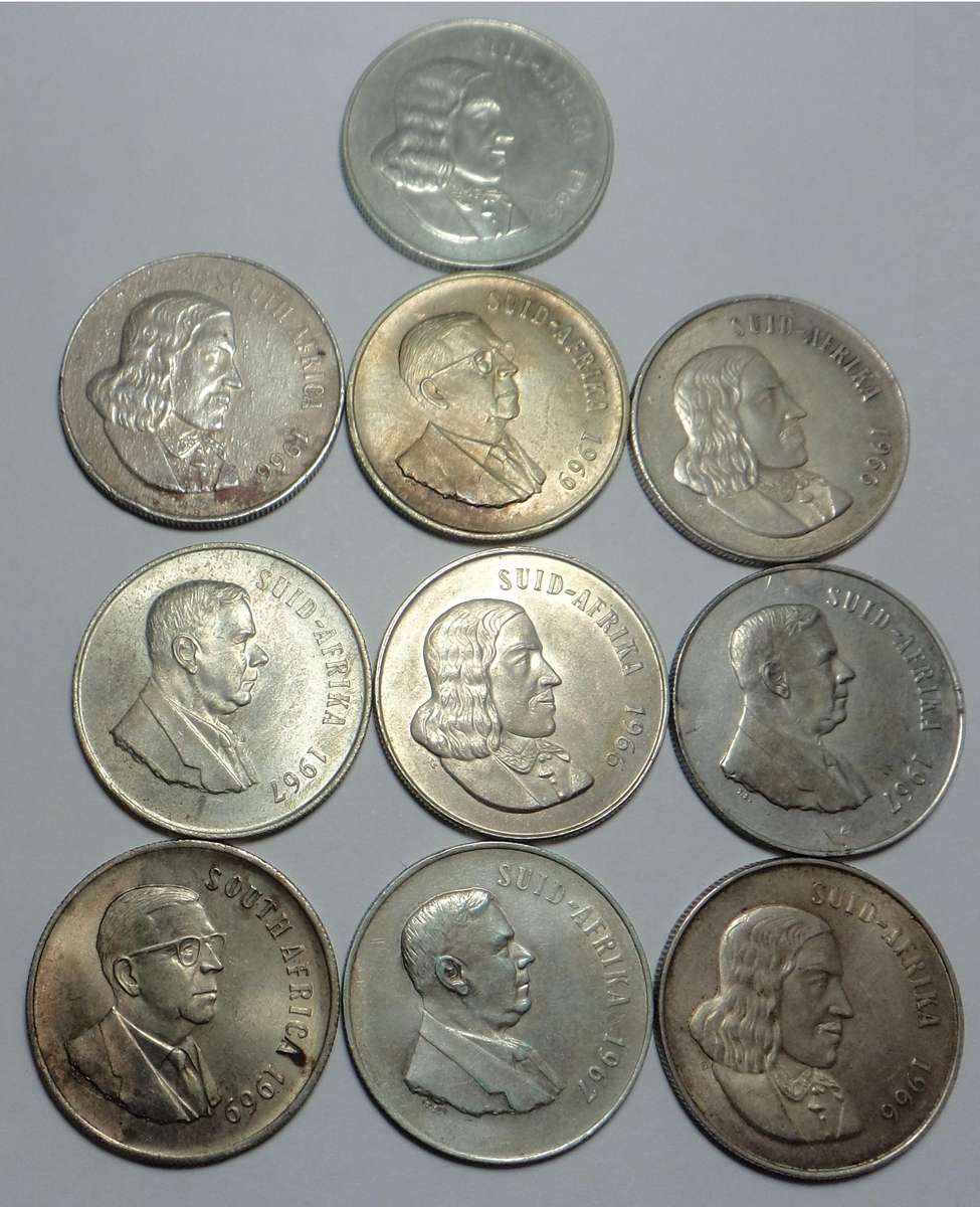 Republic of SA: 10 x Silver R1s of the 1960s