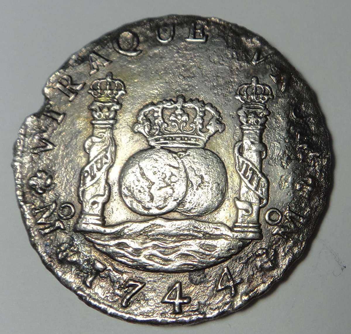 Spain: Mexico Mint, Shipwreck Silver 8 Reales of 1744