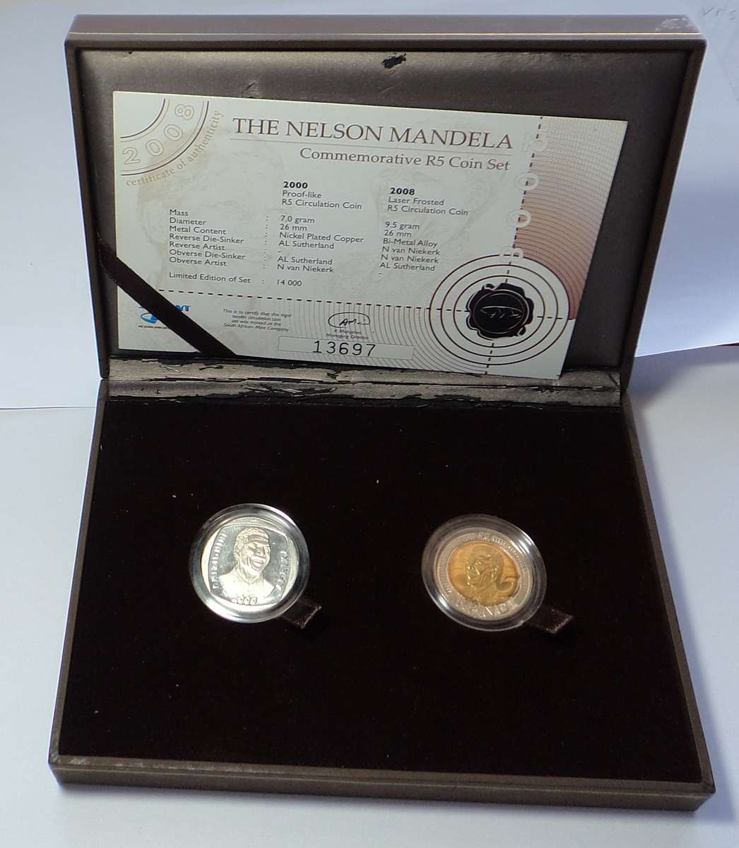 The Nelson Mandela Commemorative R5 Coin Set