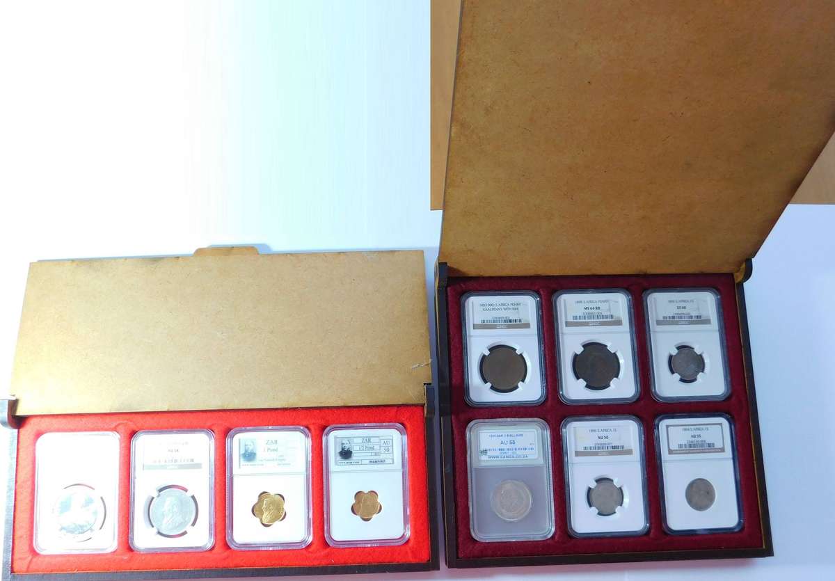 Two Handmade Display Cases for Slabbed Coins