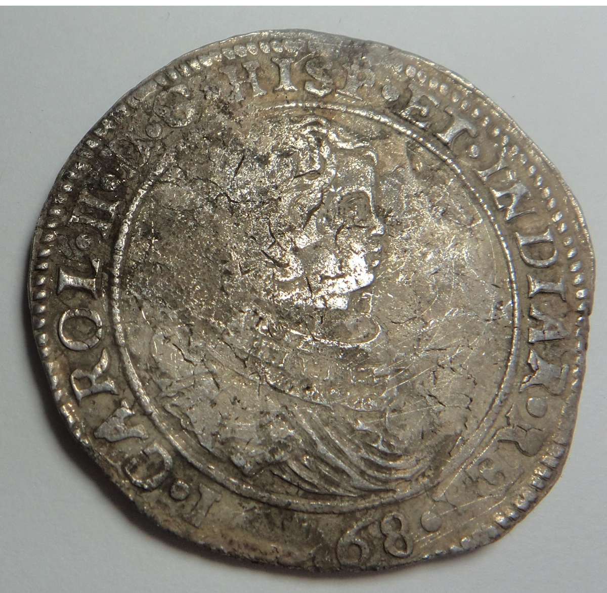 Silver Ducatoon of 1668 from the Merensteijn Shipwreck