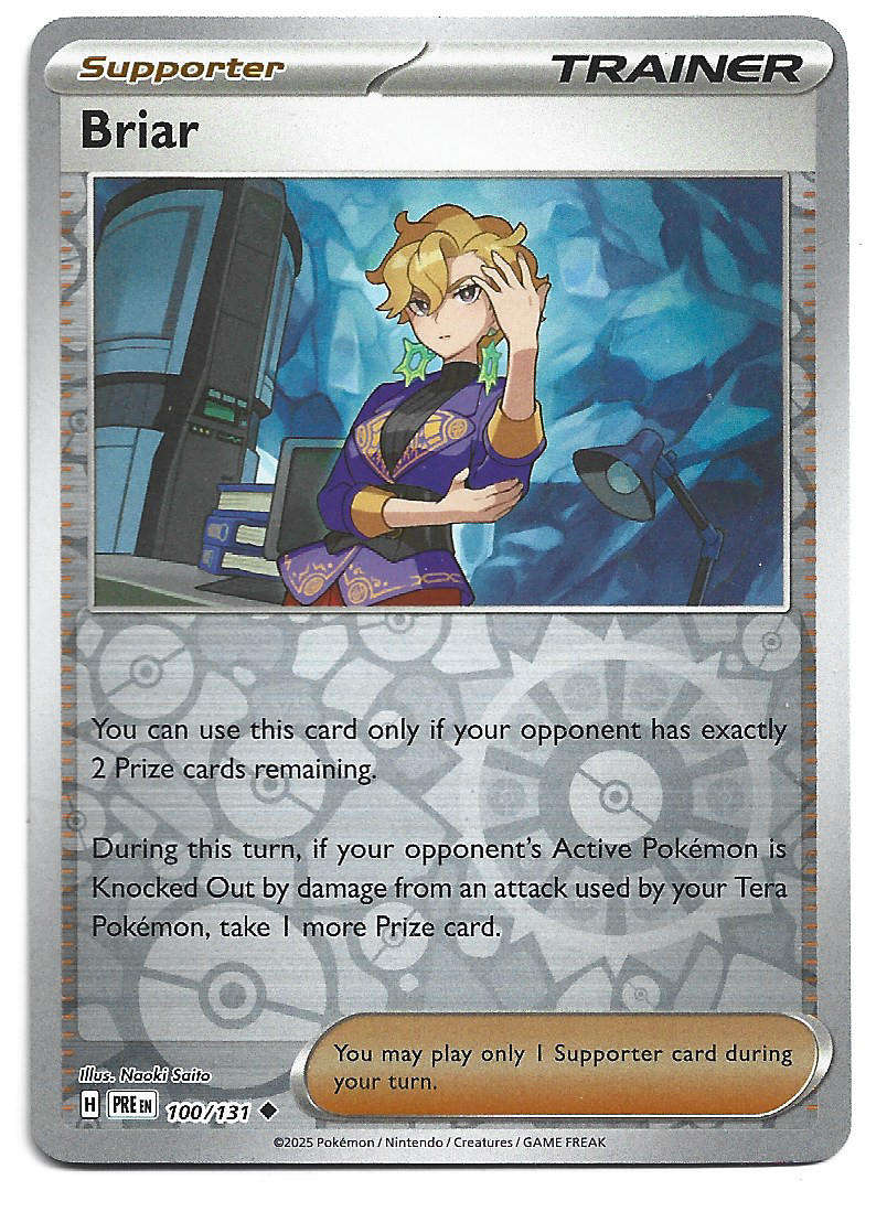 BRIAR  - REVERSE HOLO 100/131  POKEMON PRISMATIC EVOLUTIONS TRADING CARD