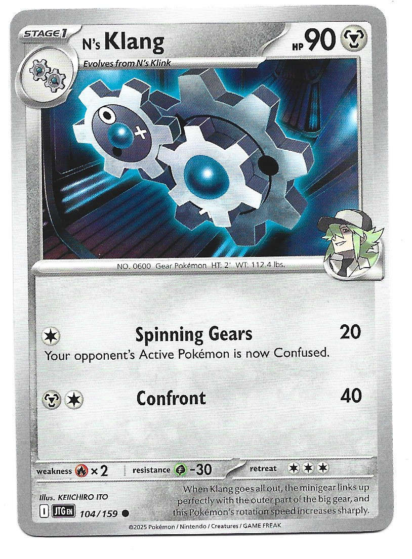 N's KLANG - COMMON  104/159 POKEMON TCG JOURNEY TOGETHER TRADING CARD
