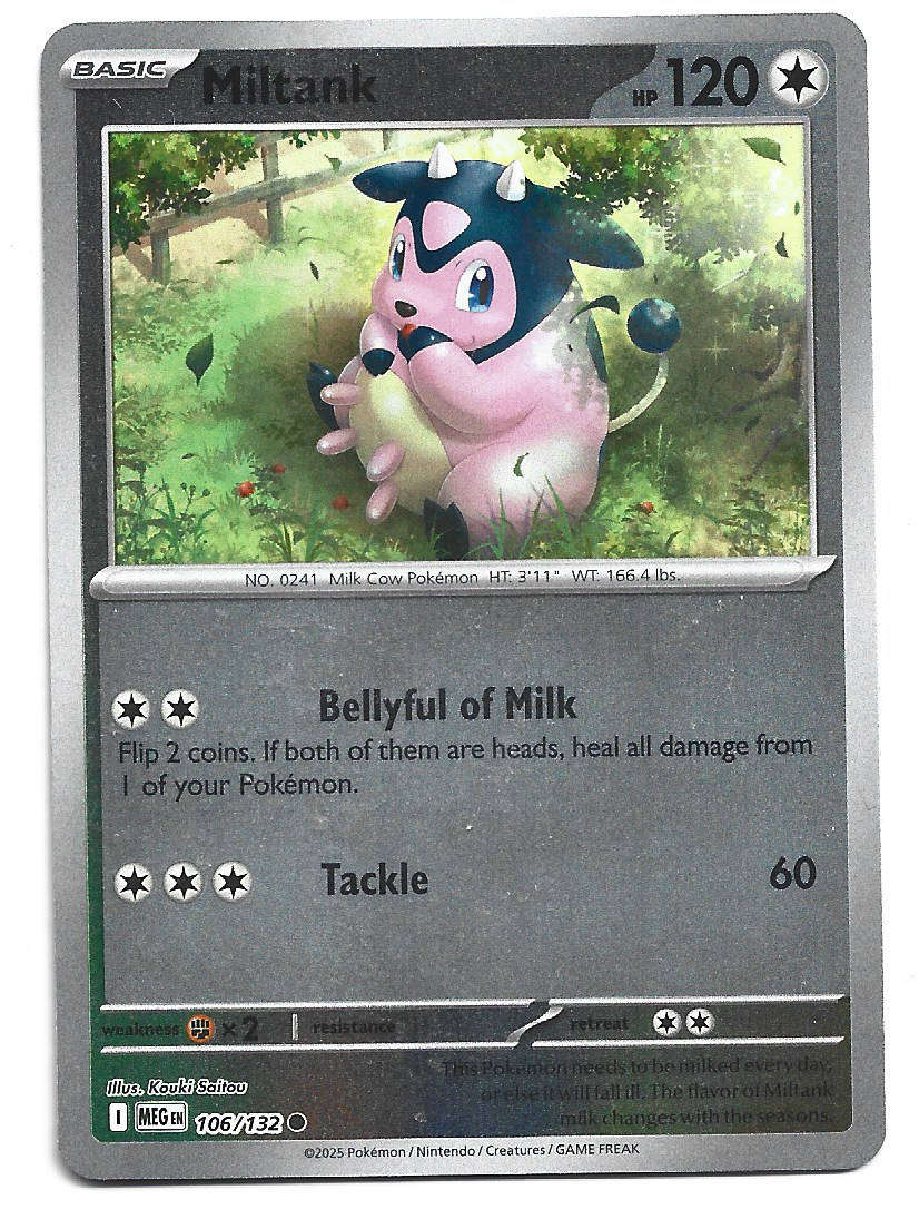 MILITANK - REVERSE HOLO  106/132 POKEMON TCG MEGA EVOLUTION TRADING CARD