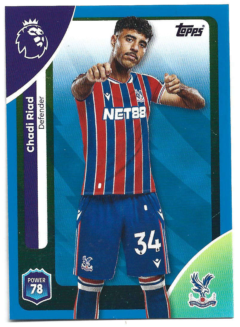 CHADI RIAD - TOPPS Premier League Premium 2025/26 - BLUE PARALLEL Trading card 112