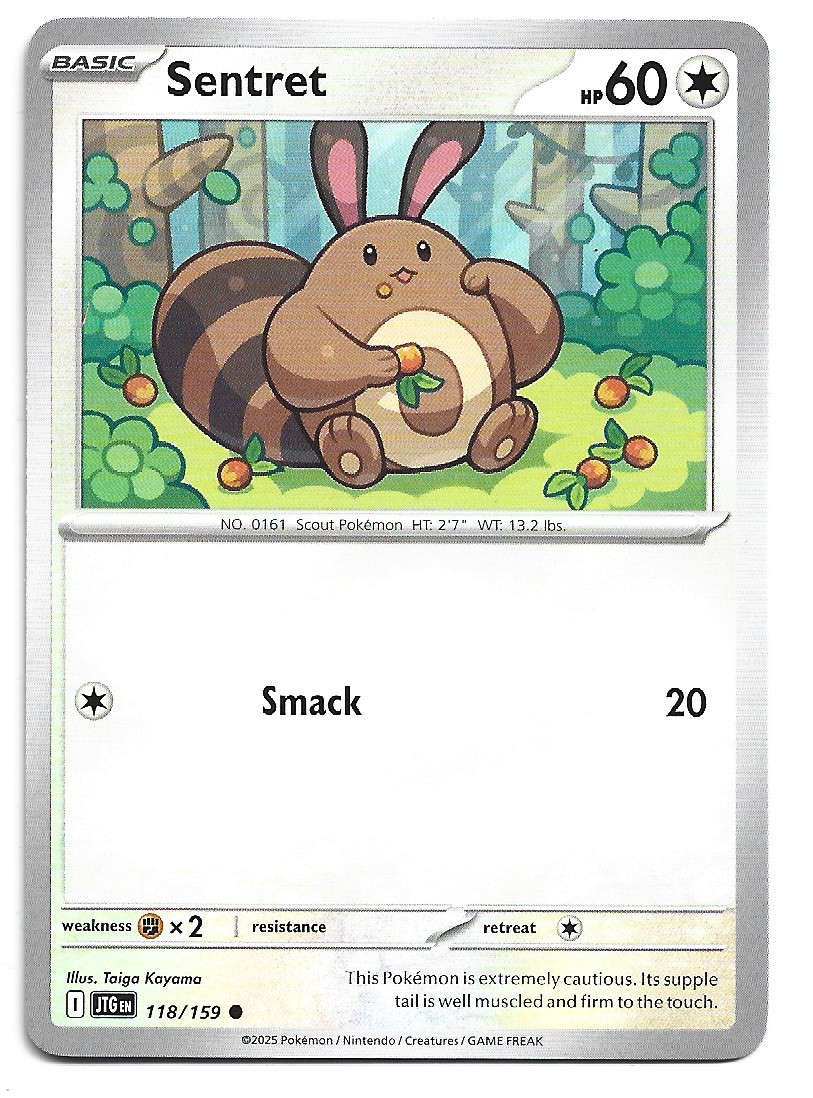 SENTRET - COMMON  118/159 POKEMON TCG JOURNEY TOGETHER TRADING CARD