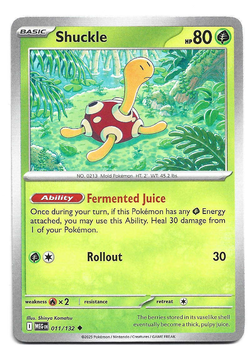 SHUCKLE - COMMON  11/132 POKEMON TCG MEGA EVOLUTION TRADING CARD