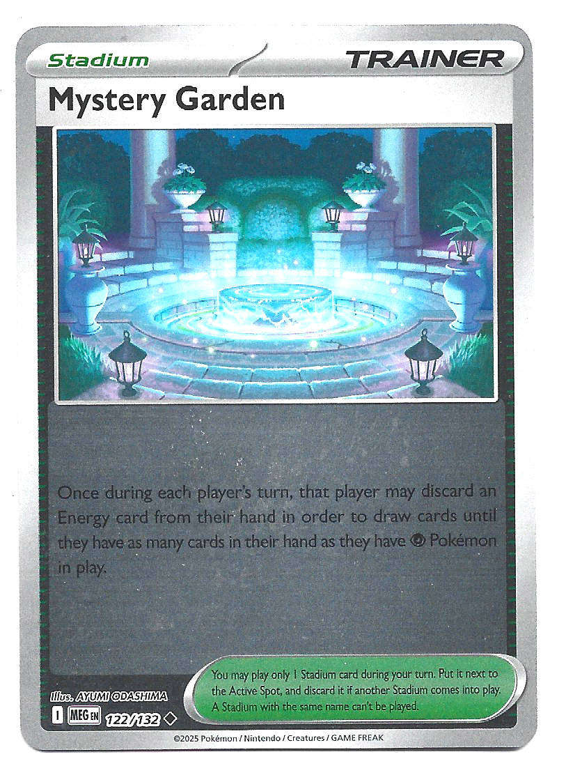 MYSTERY GARDEN - REVERSE HOLO  122/132 POKEMON TCG MEGA EVOLUTION TRADING CARD