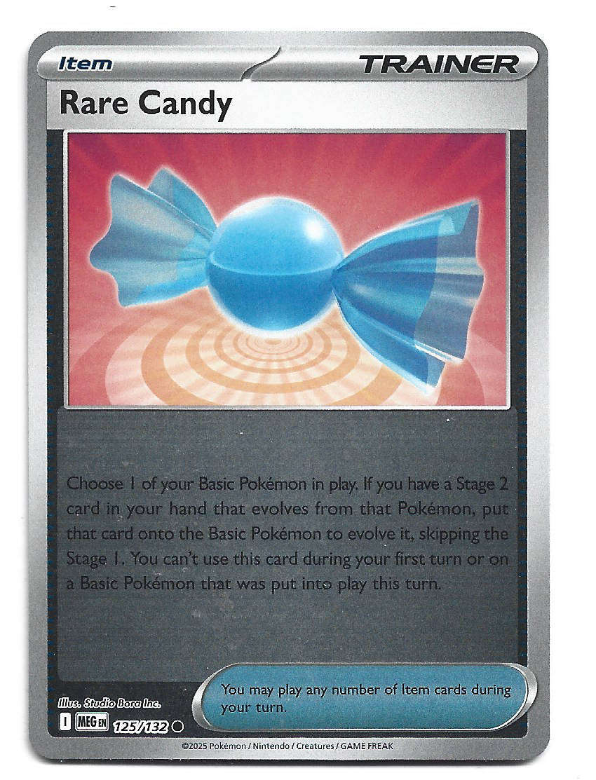 RARE CANDY - REVERSE HOLO  125/132 POKEMON TCG MEGA EVOLUTION TRADING CARD