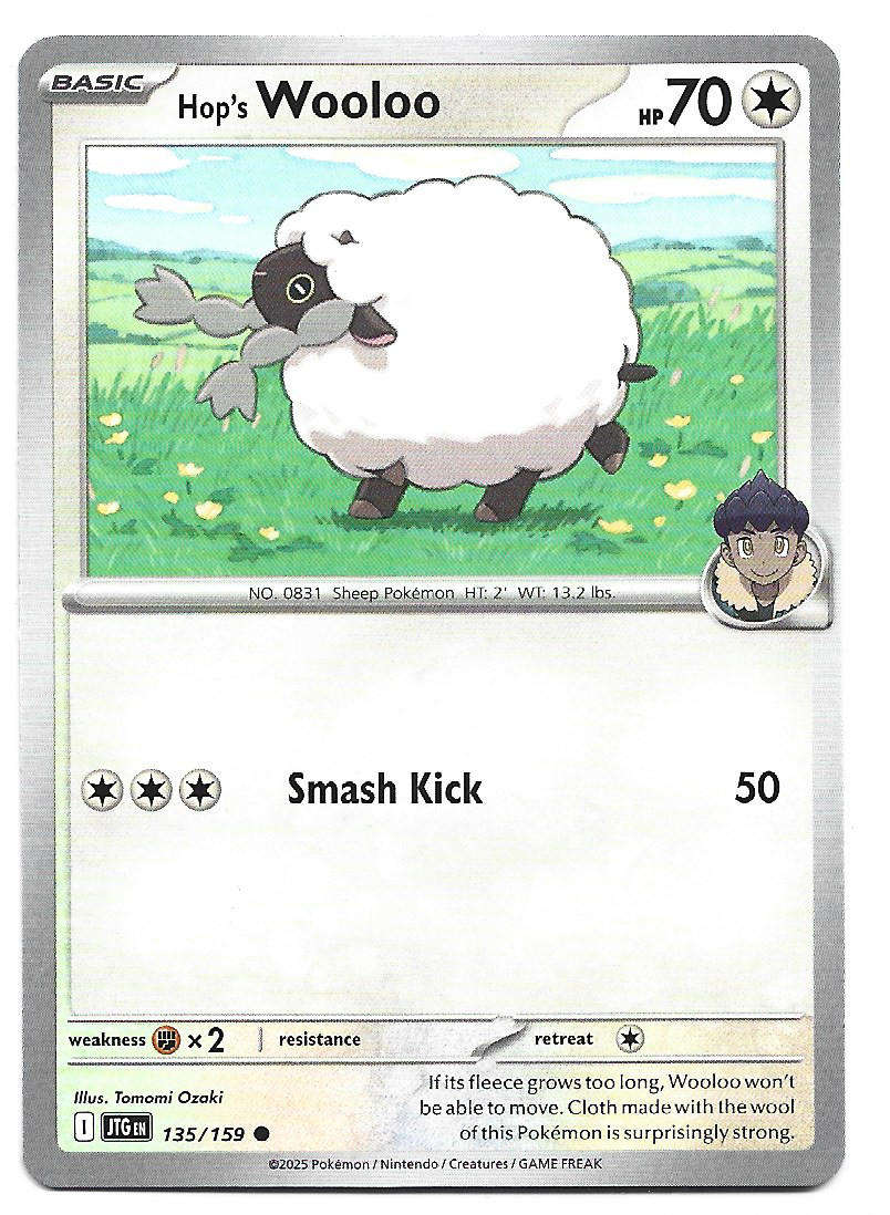 HOP's WOOLOO - COMMON  135/159 POKEMON TCG JOURNEY TOGETHER TRADING CARD