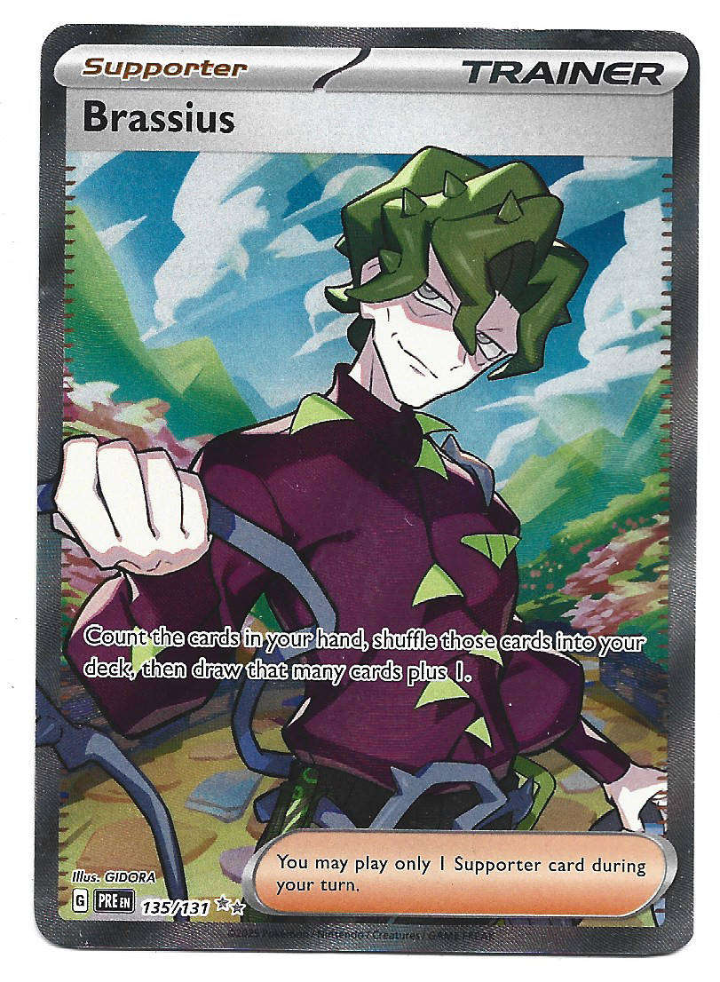 BRASSIUS - ULTRA RARE HOLO  135/131 POKEMON TCG PRISMATIC EVOLUTIONS  TRADING CARD