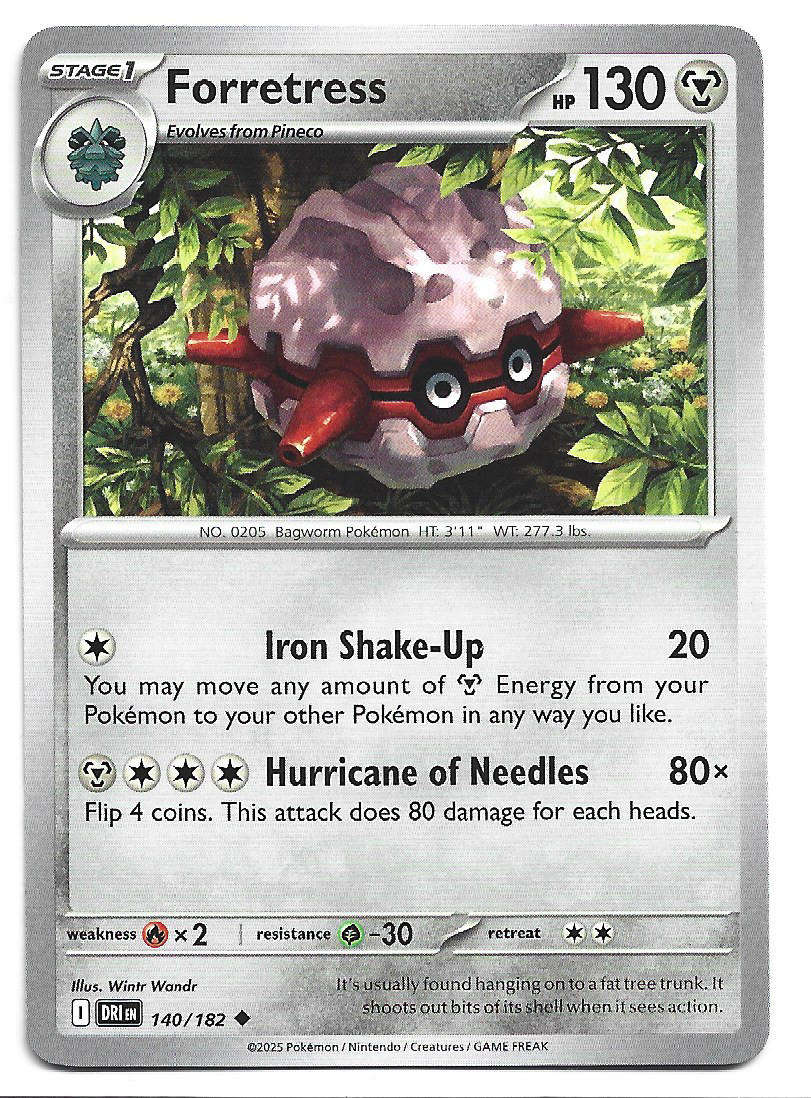 FORRETRESS - COMMON  140/182  POKEMON TCG DESTINED RIVALS TRADING CARD