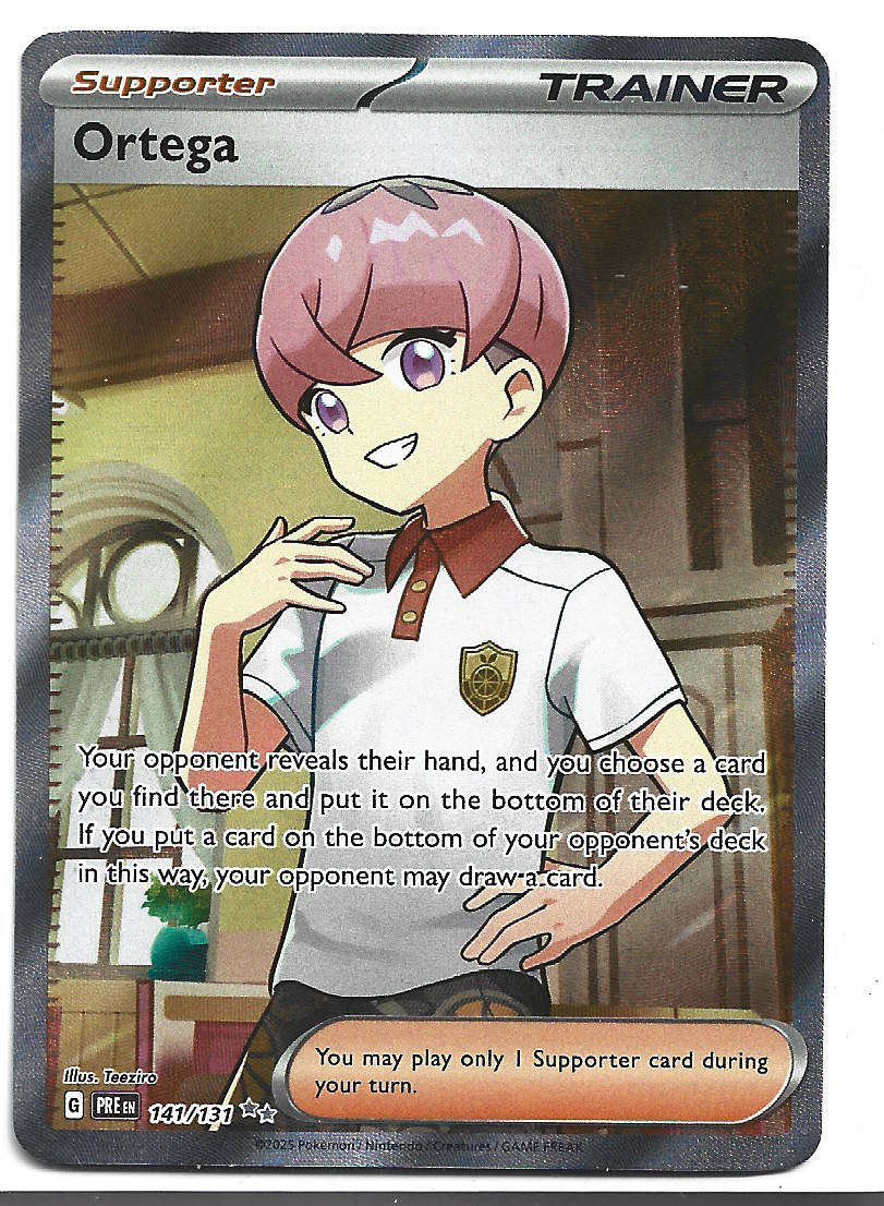 ORTEGA - ULTRA RARE HOLO  141/131 POKEMON TCG PRISMATIC EVOLUTIONS  TRADING CARD