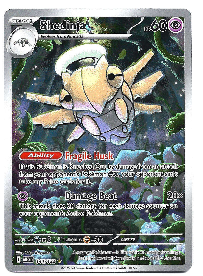 SHEDINJA - ILLUSTRATION RARE  144/132 POKEMON TCG MEGA EVOLUTION TRADING CARD