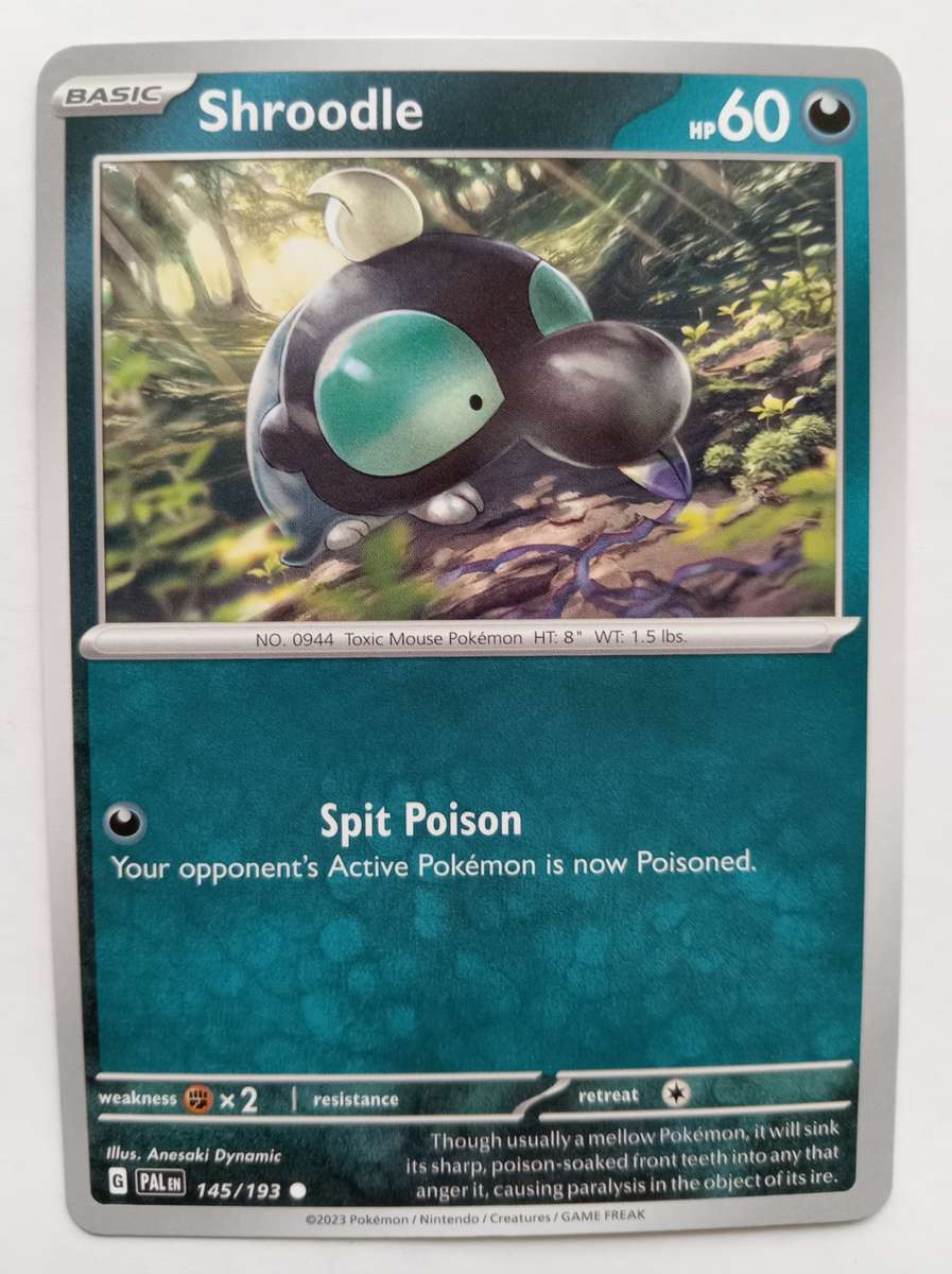 POKEMON CARD - SHRODLE  145/193 COMMON PALDEA EVOLVED 2023 - MINT