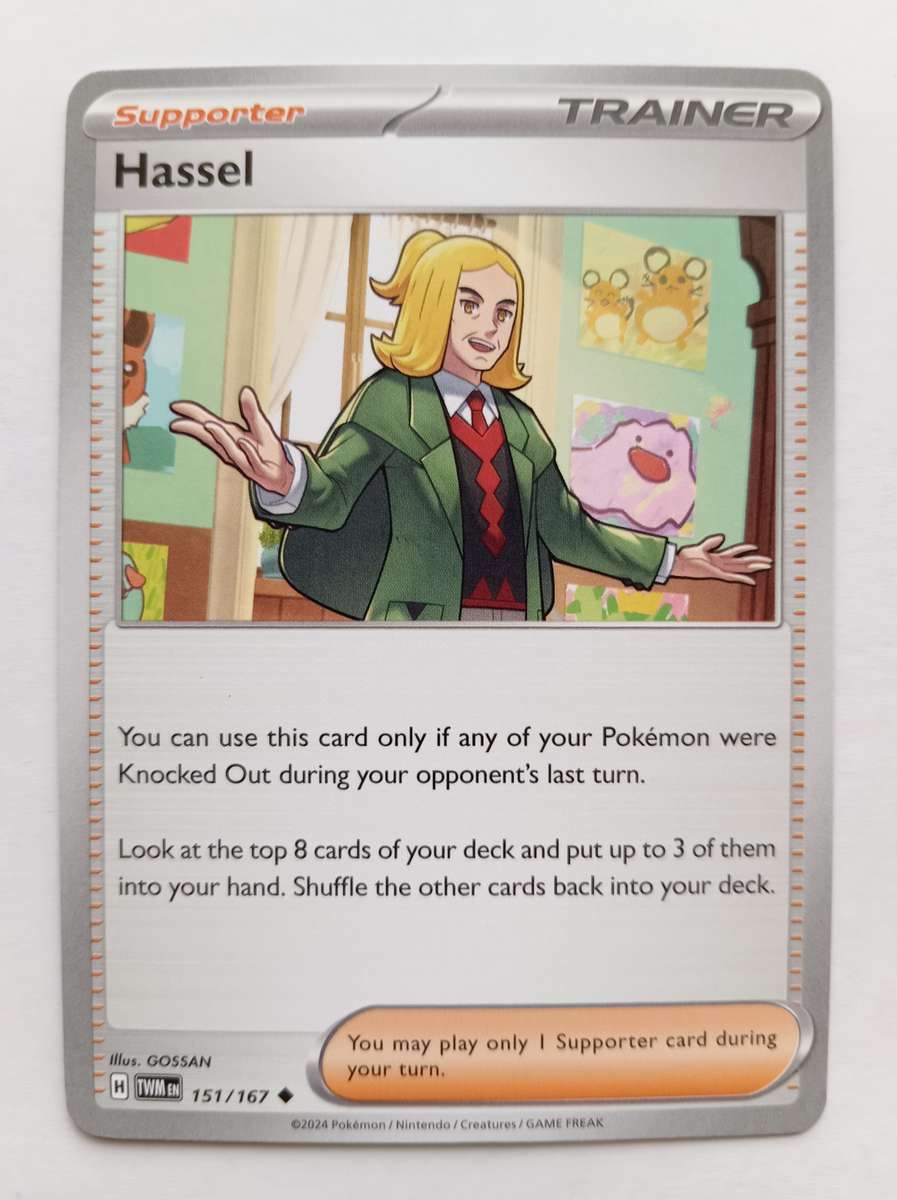 HASSEL - POKEMON NINTENDO TWILIGHT MASQUERADE  - TRAINER TRADING CARD 151/167