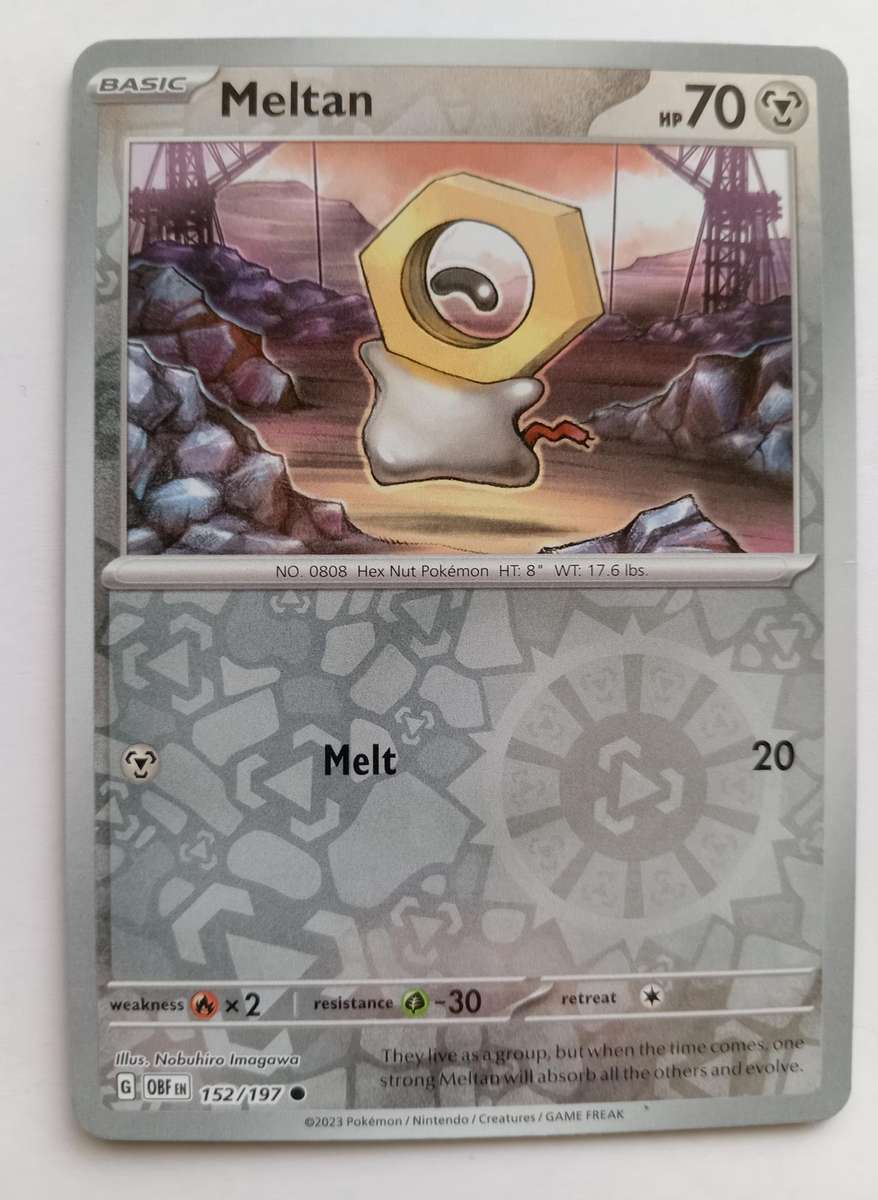 MELTAN -  REVERSE HOLO  152/197  POKEMON TCG OBSIDIAN FLAMES TRADING CARD