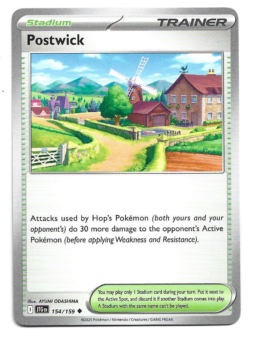 POSTWICK - COMMON  154/159 POKEMON TCG JOURNEY TOGETHER TRADING CARD