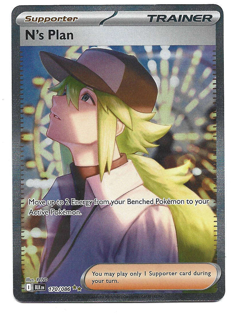 N's PLAN - SPECIAL ILLUSTRATION RARE  170/86 POKEMON TCG BLACK BOLT TRADING CARD