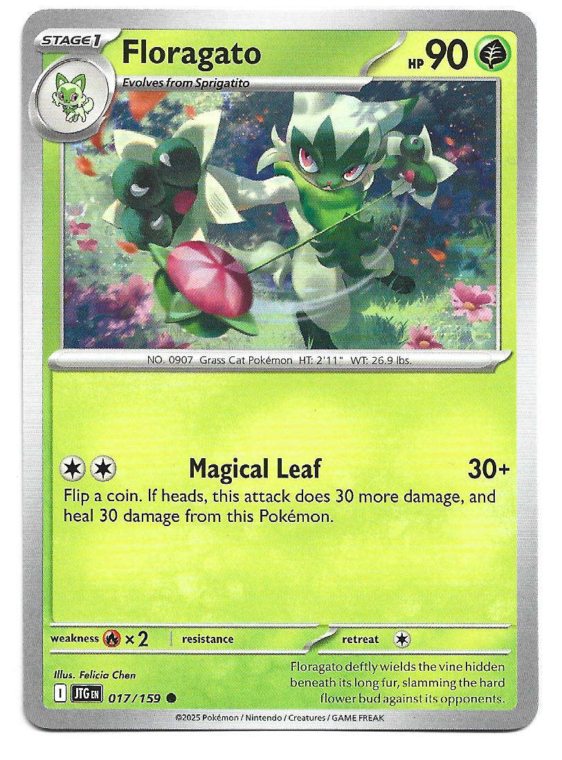 FLORAGATO - COMMON  17/159 POKEMON TCG JOURNEY TOGETHER TRADING CARD
