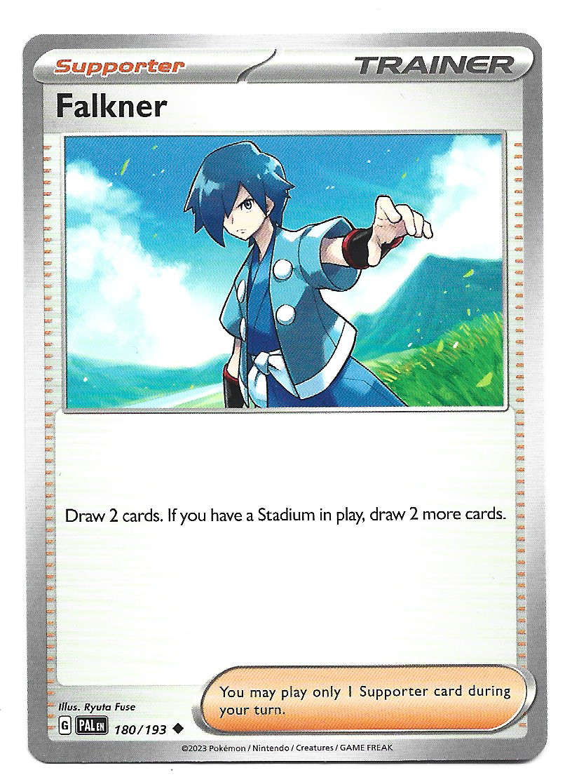 POKEMON CARD - FALKNER  180/193  SUPPORTER PALDEA EVOLVED 2023 TRADING CARD - MINT