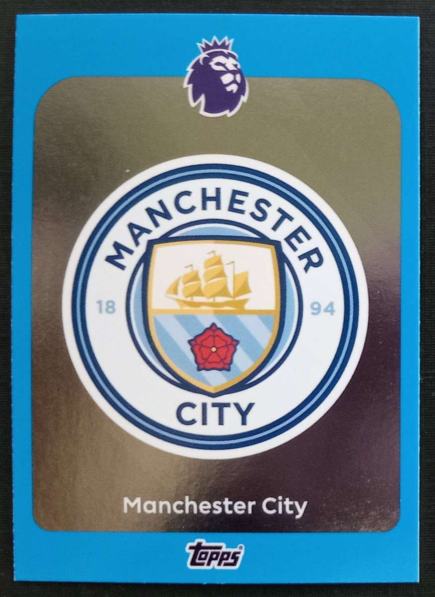MANCHESTER CITY FC - TOPPS Premier League Premium 2025/26 - LOGO BLUE PARALLEL Trading card 181