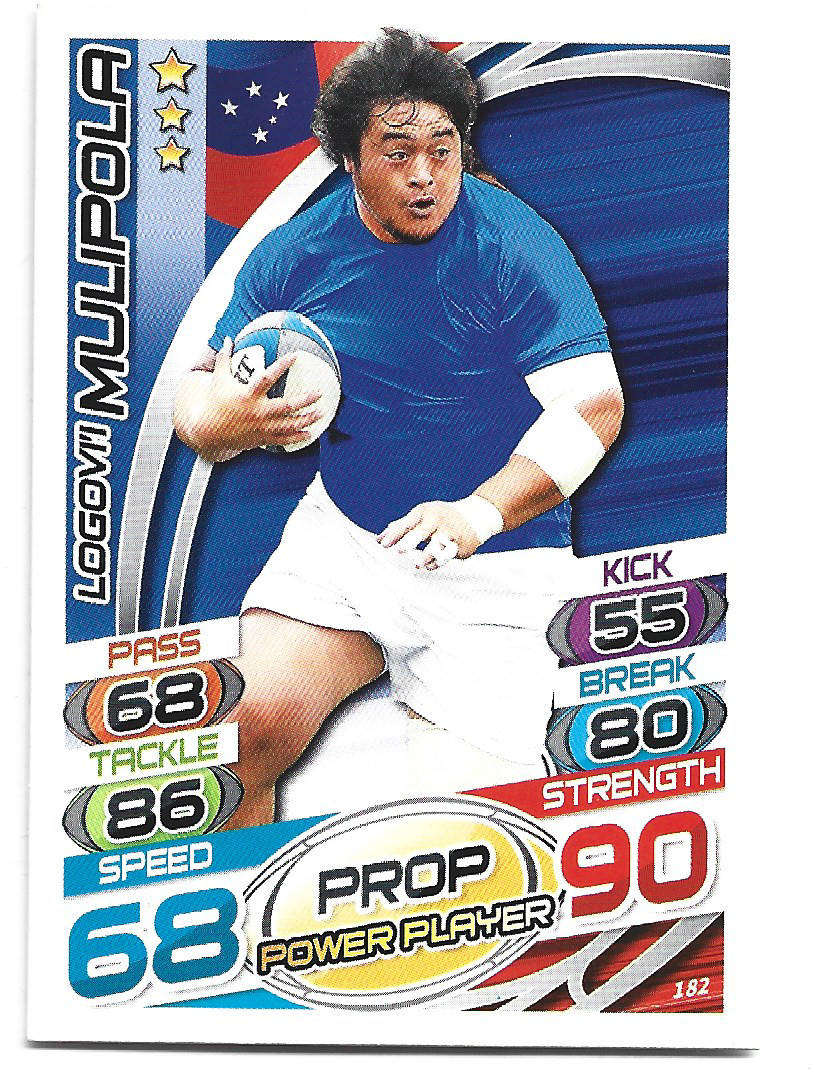 LOGOVI'I MULIPOLA (Samoa) - TOPPS RUGBY WORLD CUP 2015 COLLECTION - CARD 182